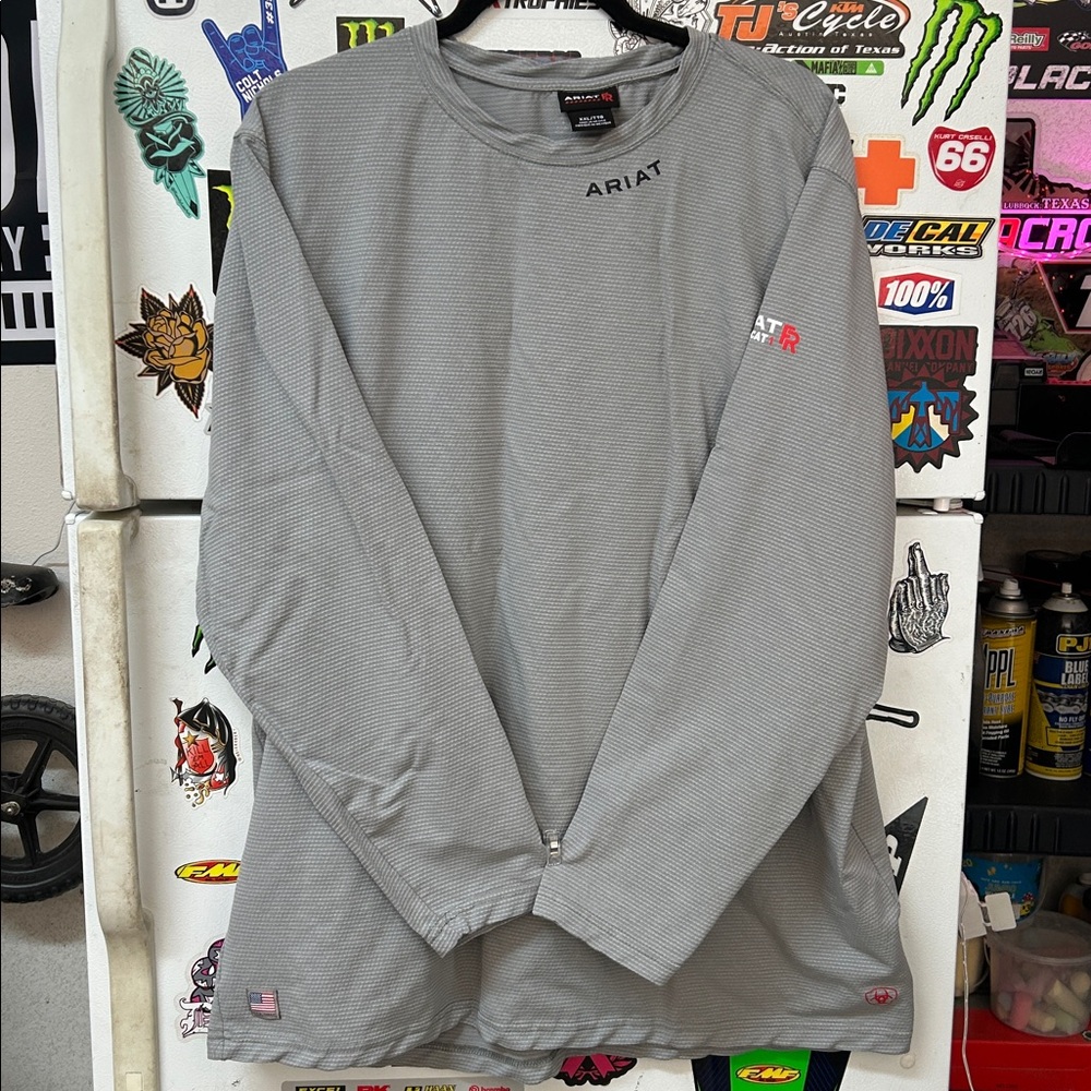 Ariat FR Grey Base Layer Long Sleeve Shirt | Men's 2XL | CAT 1